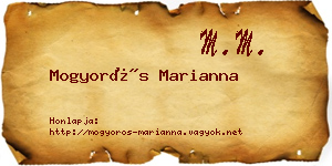 Mogyorós Marianna névjegykártya