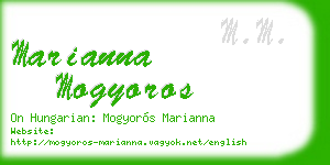 marianna mogyoros business card